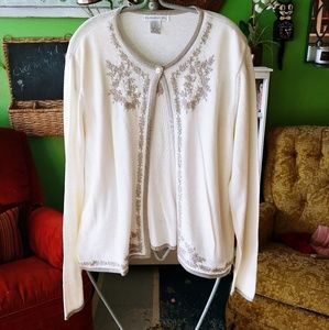 Beaded 2in1 top/sweater